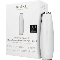 Массажер для лица GESKE MicroCurrent Face-Lift Pen 6в1 White (HB0128)