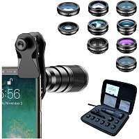 Набір об'єктивів для телефону Apexel 10 in 1 Phone Lens Kit (APL-22XDG9) - придбати в Дніпрі, Україні: ціна, характеристики | інтернет-магазин TOUCH