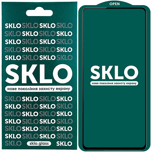 Защитное стекло SKLO 5D Full Glue Tempered Glass для Samsung Galaxy S21 Plus (Black)
