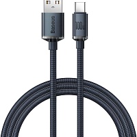 Кабель Baseus Crystal Shine Series USB-A to Type-C 100W 1.2m Black (CAJY000401) - придбати в Дніпрі, Україні: ціна, характеристики | інтернет-магазин TOUCH