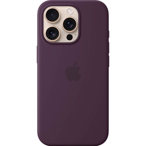 Чехол Silicone Case with MagSafe для Apple iPhone 16 Pro Plum AAA