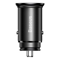 Автомобільний зарядний пристрій Baseus Circular Metal PPS 30W Support VOOC USB (CCYS-C01) Black - придбати в Дніпрі, Україні: ціна, характеристики | інтернет-магазин TOUCH
