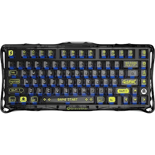 Клавіатура GravaStar Mercury K1 Lite UA Transparent Black (GSK1LITE_XTAL_BLK) - придбати в Дніпрі, Україні: ціна, характеристики | інтернет-магазин TOUCH
