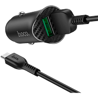 Автомобільний зарядний пристрій Hoco Z39 Farsighted QC3.0 Black + microUSB - придбати в Дніпрі, Україні: ціна, характеристики | інтернет-магазин TOUCH