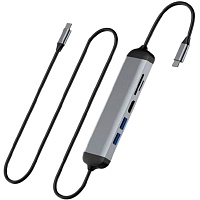 USB-хаб WiWU Alpha 5-in-1 Type-C Hub (A521H)