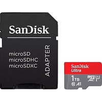 Карта памяти SanDisk microSDXC Ultra 1TB UHS-I U1 A1 + SD Adapter (SDSQUAC-1T00-GN6MA)
