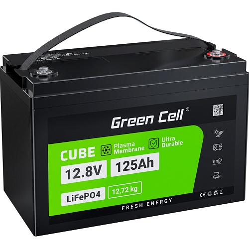 Аккумулятор Green Cell LiFePO4 12V (12.8V/125Ah/1600Wh) (CAV13)