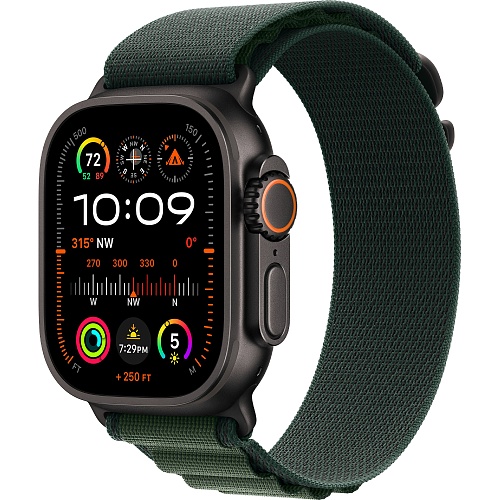 Смарт-часы Apple Watch Ultra 2 49mm Black Titanium Case with Dark Green Alpine Loop Medium (MX4R3)