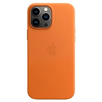 Чехол Leather Case с MagSafe для Apple iPhone 13 Pro (6.1) (Golden Brown) ААА