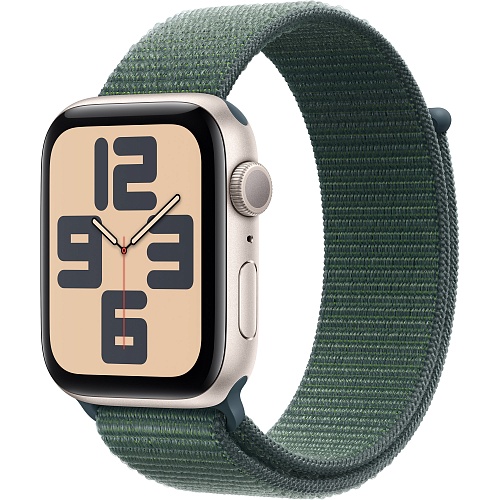Смарт-часы Apple Watch SE 2 GPS 40mm Starlight Aluminium Case with Lake Green Sport Loop 2024 (MXEH3) 