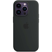 Чехол Silicone Case с MagSafe для Apple iPhone 14 Pro (Midnight) ААА