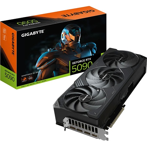 Видеокарта Gigabyte GeForce RTX 5090 Windforce OC 32GB (GV-N5090WF3OC-32GD) EU