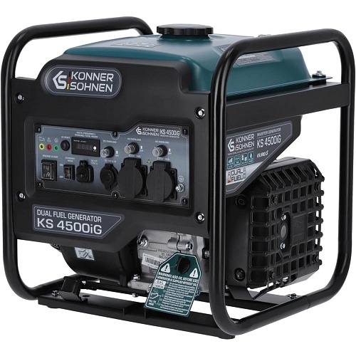 Инверторный газово-бензиновый генератор Konner&Sohnen KS 4500iG 4.2/4.5 кВт
