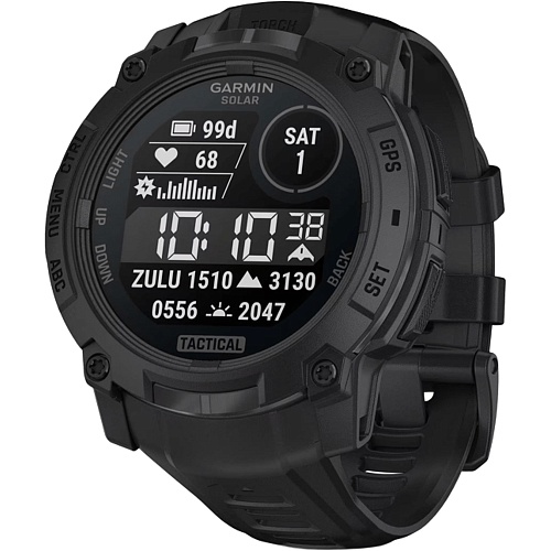Смарт-часы Garmin Instinct 3 Solar 50mm Tactical Edition Black with Black Band (010-02935-50)