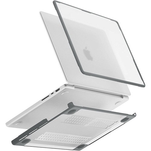 Пластиковая накладка (верх и низ) DK HardShell Case для Apple MacBook Pro 14" M1-M6 (2021-2026) Gray
