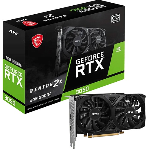 Відеокарта MSI GeForce RTX 3050 VENTUS 2X E 6G OC (912-V812-015) UA - придбати в Дніпрі, Україні: ціна, характеристики | інтернет-магазин TOUCH