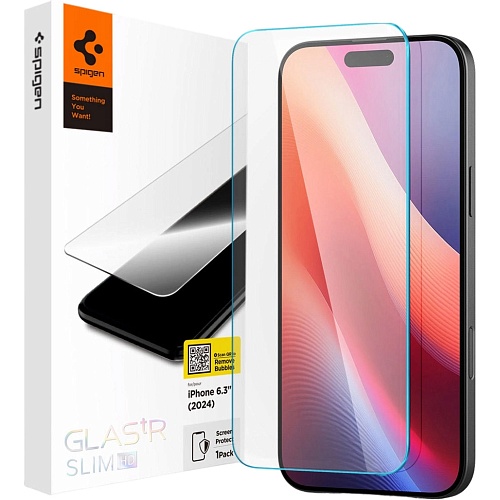 Защитное стекло Spigen Slim HD Glas.tR для Apple iPhone 16 Pro Clear (AGL07937) 1-Pack