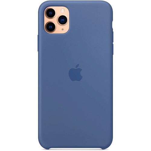 Чехол Silicone Case для Apple iPhone 11 Pro Max (Linen Blue) ААА