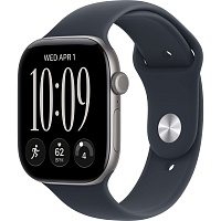 Смарт-часы Apple Watch Series 12 GPS 46mm Space Gray Aluminum Case with Navy Blue Sport Band S/M (MJEH4)
