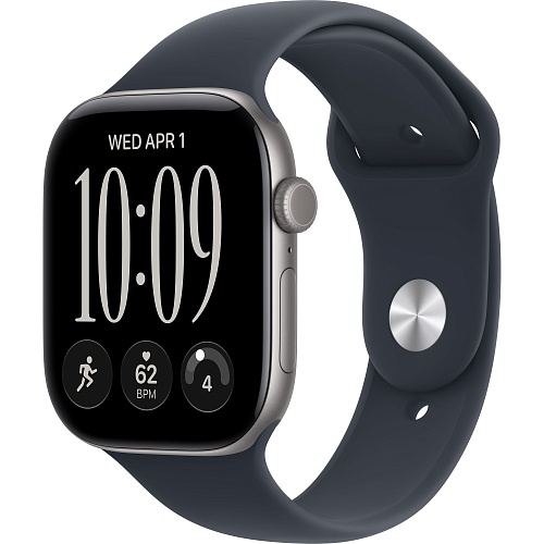 Смарт-годинник Apple Watch Series 12 GPS 46mm Space Gray Aluminum Case with Navy Blue Sport Band S/M (MJEH4) - придбати в Дніпрі, Україні: ціна, характеристики | інтернет-магазин TOUCH