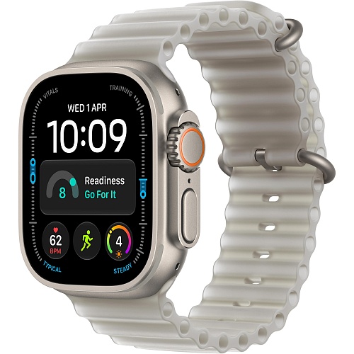 Смарт-часы Apple Watch Ultra 4 49mm Natural Titanium Case with Translucent Grey Ocean Band (MJAD4)