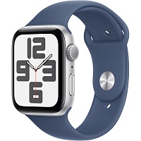 Смарт-часы Apple Watch SE 2 GPS 44mm Silver Aluminium Case with Denim Sport Band S/M 2024 (MXEQ3)