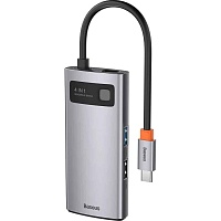 USB-хаб Baseus Metal Gleam Series 4-in-1 Multifunctional Type-C Hub Docking Station Gray (CAHUB-CY0G) - придбати в Дніпрі, Україні: ціна, характеристики | інтернет-магазин TOUCH