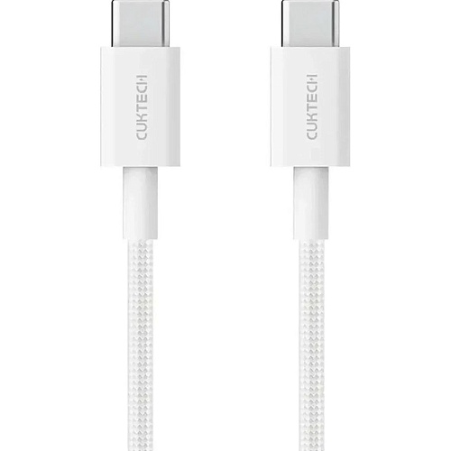Кабель CUKTECH CTC315P USB-C to USB-C Braided 60W 1.5m White (CKCTC315PCHW) - придбати в Дніпрі, Україні: ціна, характеристики | інтернет-магазин TOUCH