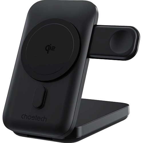 Бездротовий зарядний пристрій Choetech Qi2 3in1 Magnetic Charger Holder 10000mAh 15W Black (B750-CCBK) - придбати в Дніпрі, Україні: ціна, характеристики | інтернет-магазин TOUCH