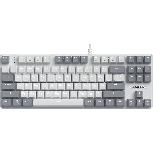 Клавиатура GamePro Genesis Metallic Outemu Red Swithes USB White (MK110W)