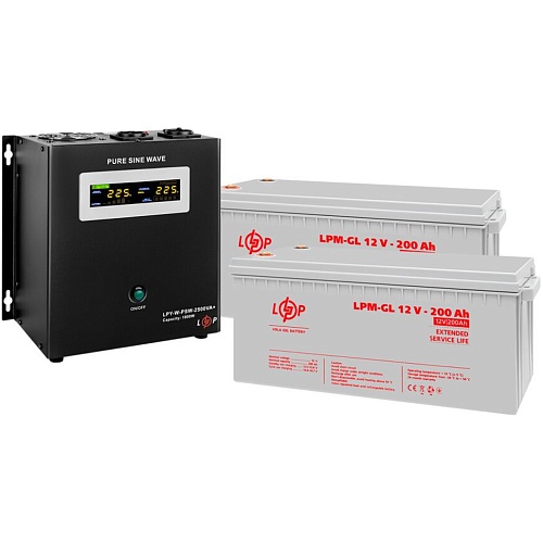 Источник бесперебойного питания (ИБП) LogicPower UPS W2500VA + АКБ GL 4800Wh (22067)