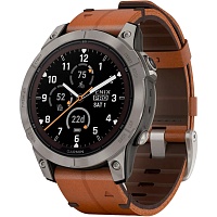 Смарт-годинник Garmin Fenix 7 Pro Sapphire Solar Edition Titanium with Chestnut Leather Band (010-02777-30) - придбати в Дніпрі, Україні: ціна, характеристики | інтернет-магазин TOUCH