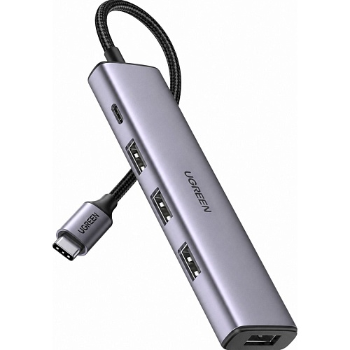 USB-хаб Ugreen CM473 5 в 1 USB-C/4xUSB 3.0 (20841) - придбати в Дніпрі, Україні: ціна, характеристика | інтернет-магазин TOUCH