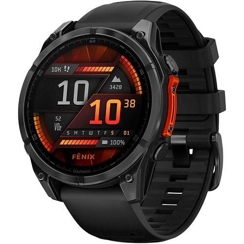 Смарт-часы Garmin Fenix 8 AMOLED 47mm Slate Gray with Black Silicone Band (010-02904-00)