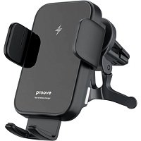 Автодержатель с беспроводной зарядкой Proove Triple Clamp 15W Black (WHTC15010001)