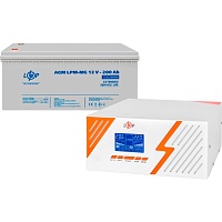 Источник бесперебойного питания (ИБП) LogicPower LPM-PSW-1500VA 12V + АКБ LPM-MG 12V - 200 Ah (29717)