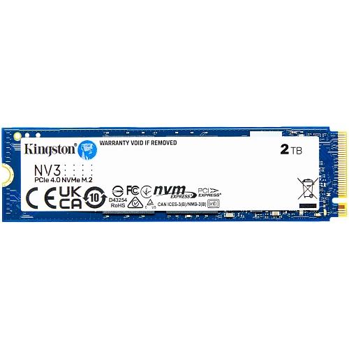 SSD накопитель Kingston NV3 2TB M.2 2280 PCIe Gen 4.0 x4 (SNV3S/2000G)