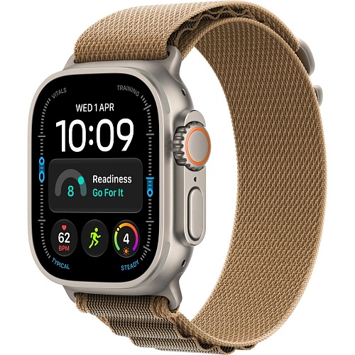 Смарт-часы Apple Watch Ultra 4 49mm Natural Titanium Case with Desert Alpine Loop M (MJAF4)