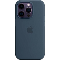 Чехол Apple Silicone Case with MagSafe для Apple iPhone 14 Pro Storm Blue (MPTF3)