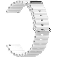 Универсальный ремешок для смарт-часов Ocean Band 20mm White