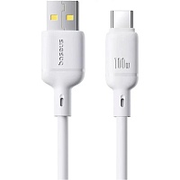 Кабель Baseus Silky Series USB-A to USB-C 100W 1m White (P10377703213-00)