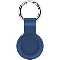 Чехол для поисковой метки Apple AirTag Liquid Silicone Protective Shell Navy Blue