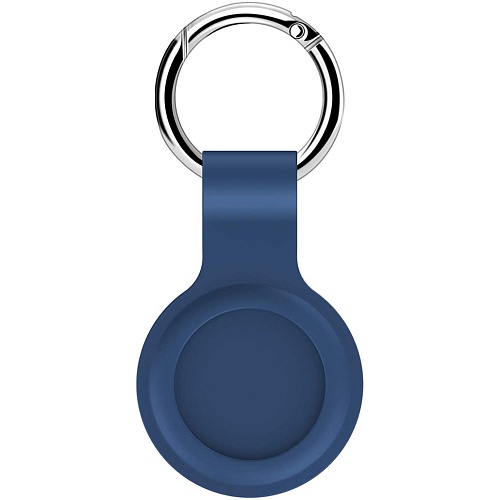 Чехол для поисковой метки Apple AirTag Liquid Silicone Protective Shell Navy Blue