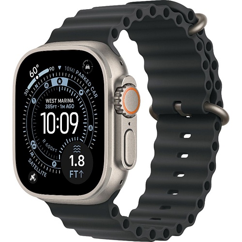Смарт-часы Apple Watch Ultra 3 49mm Natural Titanium Case with Black Ocean Band (MXTL3)