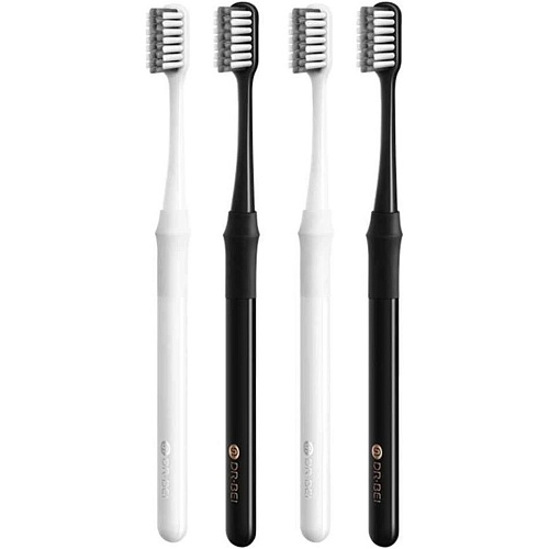 Набор зубных щеток Dr. Bei Pasteur Toothbrush Bamboo Clean Edition (4 шт)