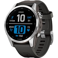 Смарт-часы Garmin Fenix 7S Standard Edition Silver with Graphite Band (010-02539-00/01)