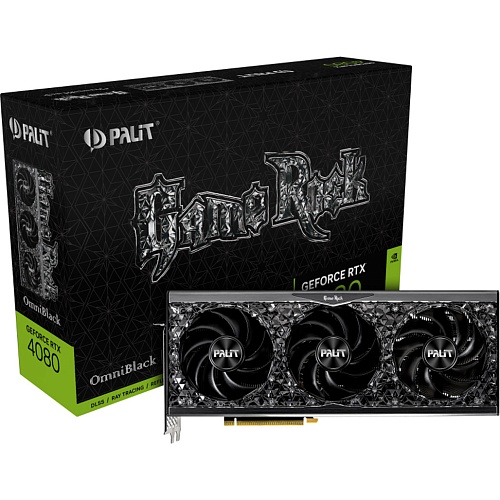 Видеокарта Palit GeForce RTX 4080 16GB GameRock OmniBlack (NED4080019T2-1030Q)