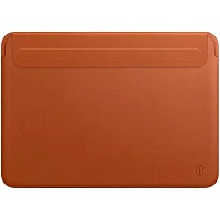Чехол-карман WiWU Skin Pro II Leather Sleeve для MacBook Air 15" (2023-2025) Brown