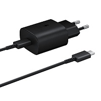 Сетевое зарядное устройство Samsung 25W PD Wall Charger + Cable USB-C to USB-C Black (EP-TA800XBEGRU)