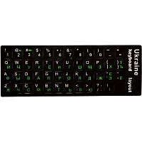 Наклейки на клавиатуру DK Укр\Рус\Eng Green